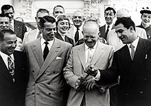 Joe DiMaggio and Rocky Marciano with president Dwight D. Eisenhower in 1953, two of the most famous Italian American athletes of that era EisenhowerRockyJoe.jpg