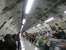 Escalators at King's Cross St. Pancras tube station, London 1100460.jpg