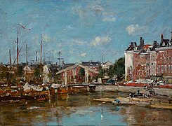 Vue sur le port de Leuvehaven à Rotterdam Eugène Boudin, 1876 Musée Boijmans Van Beuningen, Rotterdam