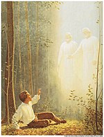 Artist's depiction of the First Vision First-vision-joseph-smith-mormon.jpg