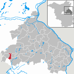 Fredersdorf-Vogelsdorfs beliggenhed i Landkreis Märkisch-Oderland.