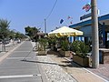 Mit Holzbohlen ausgelegter Strand-Boulevard von Porto Garibaldi.