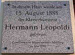 Hermann Leopoldi - Gedenktafel