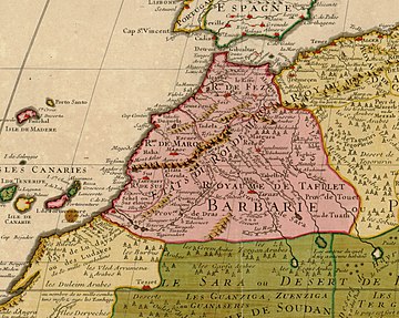 Karta regije sa početka 18. vijeka