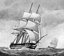 HMS «Donegal», sjøsatt i 1858 som 101-kanoners todekker.