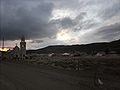 La iglesia de Diadema Argentina en su tramo de ripio.