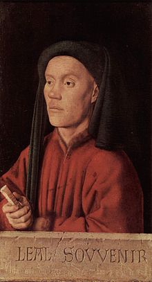 Jan van Eyck, Leal Souvenir (1432), National Gallery, Londra