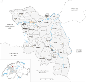 Karte von Walliswil bei Niederbipp