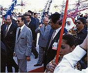 馬來西亞首相馬哈迪·莫哈末（左二）在浮羅交怡（1997年12月）