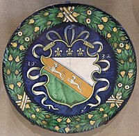 Фаєнца, таріль з гербом 1532 р.