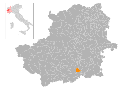Locatie van Castagnole Piemonte in Turijn (TO)