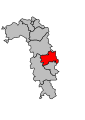 Lage des Kantons Briey im Arrondissement Briey