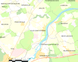 Mapa obce Villey-Saint-Étienne