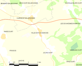 Poziția localității Ville-sur-Cousances