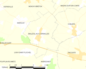 Poziția localității Bailleul-aux-Cornailles