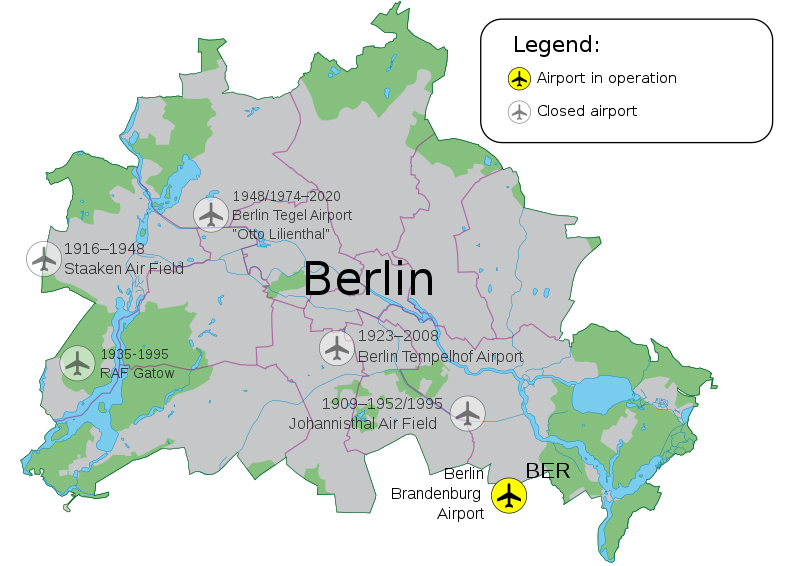 Berlin Tegel Airport Map Germany Airports