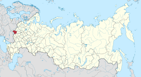 Localização do Oblast de Bryansk na Rússia.