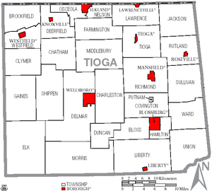 Map of Tioga County Pennsylvania With Municipal and Township Labels.png