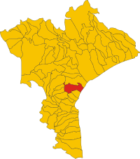 Locatie van Squillace in Catanzaro (CZ)
