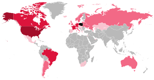 Map of the Polish Diaspora in a World.svg