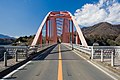 津久井湖の中央に架かる三井大橋は、かながわの橋100選に選ばれた。