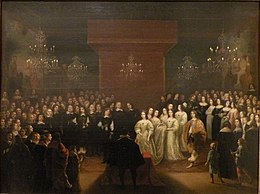 Het huwelijk in Het Oude Hof tussen Louise Henriëtte van Nassau en Frederik Willem I van Brandenburg, 1646