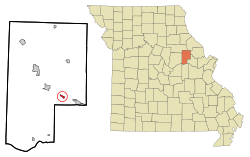 Location in Montgomery County and the state of Missouri