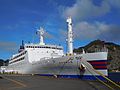 貨客船３代目おがさわら丸を小笠原・父島・二見港で 20160918に撮影