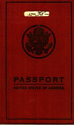 Cover of a United States passport (circa 1927)