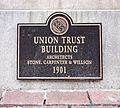 A plaque affixed by the Providence Preservation Society