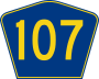 Highway 107 marker