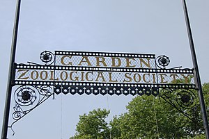 The gate above the zoo's entrance