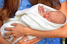 Leaving the hospital in the arms of his mother in July 2013 Prince George best 2013.jpg