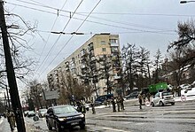 Conscription officers at a road block in Kyiv. Road Block Kyiv.jpg