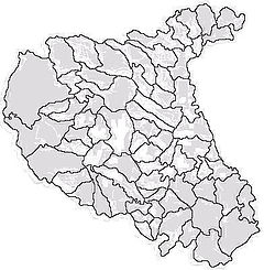 Mapa lokalizacyjna okręgu Vrancea
