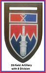 SADF 8 South African Armoured Division 26 Field Artillery Flash