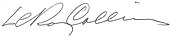 signature de Thomas LeRoy Collins