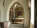 Blick zum Altar mit dem Tod des heiligen Josef