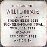 Stolperstein für Willi Conrads (Germaniastraße 51)