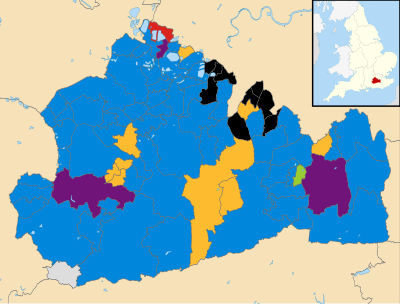 Surrey UK komunuma baloto 2013 map.svg