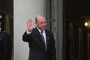 English: Traian Băsescu, President of Romania,...