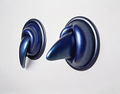 Two Portals in Blue (Acrylic on epoxy resin and wood, 1996)