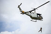 Hoisting exercise in 2022 UH-1N helihoisting at North Field Tinian, during Cope North 2022.jpg