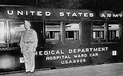 病院列車の車体表記（1944年アメリカ）