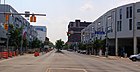 Streetscape of Euclid Ave at E.115 showing Uptown