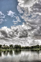 Lake at Village of Gila Springs subdivision, Chandler Village of Gila Springs, Chandler, Arizona.jpg