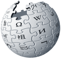 Wikipedia logo silver