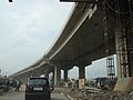 Under-construction flyover (2008) in Zirakpur, now completed (2009)