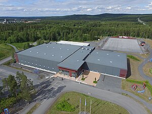 Luftbild der Östersund Arena 2017