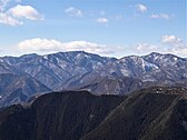 川苔山から雲取山を望む